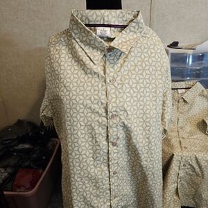 SHEIN Men's Geometric Pattern Shirt - Cream